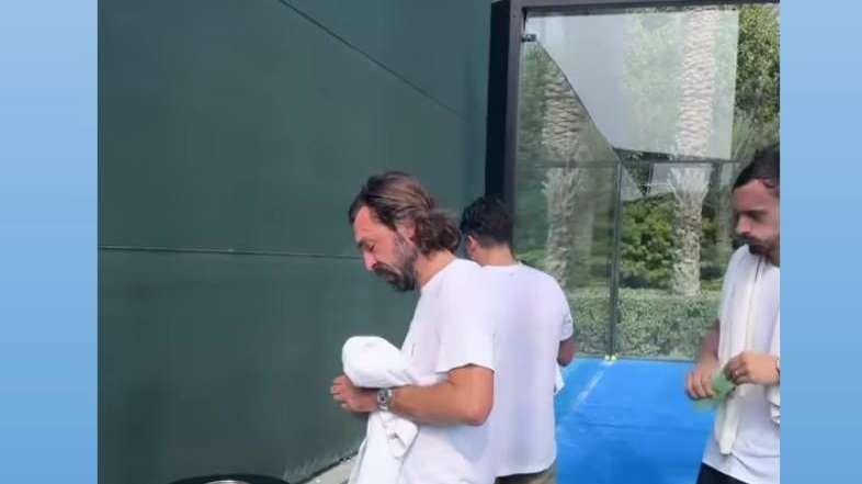 Social Sampdoria, Pirlo e Gabbiadini avversari di padel a Dubai