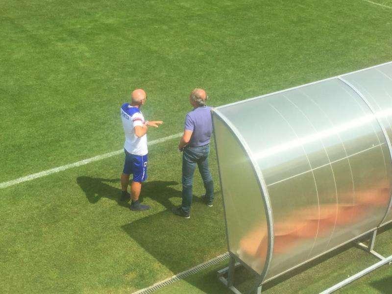 PONTE DI LEGNO LIVE - Mutti saluta Cagni a bordo campo