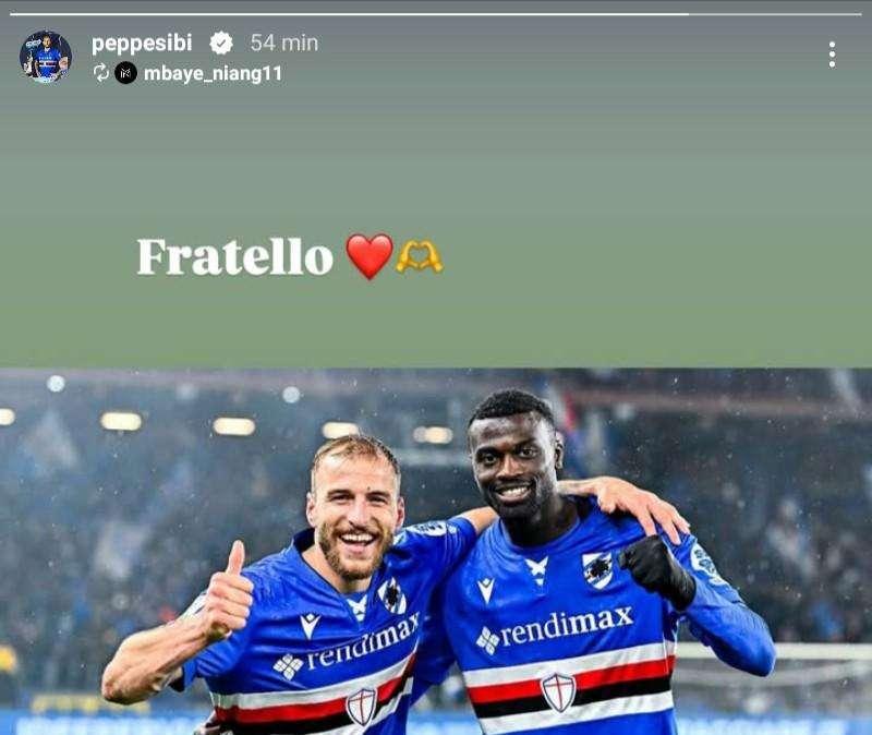 Sampdoria social, intesa fraterna tra Niang e Sibilli