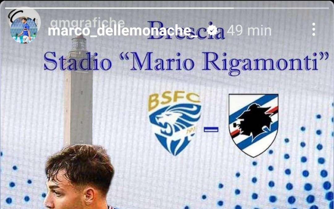 Sampdoria social, l'attesa di Delle Monache per la partita 