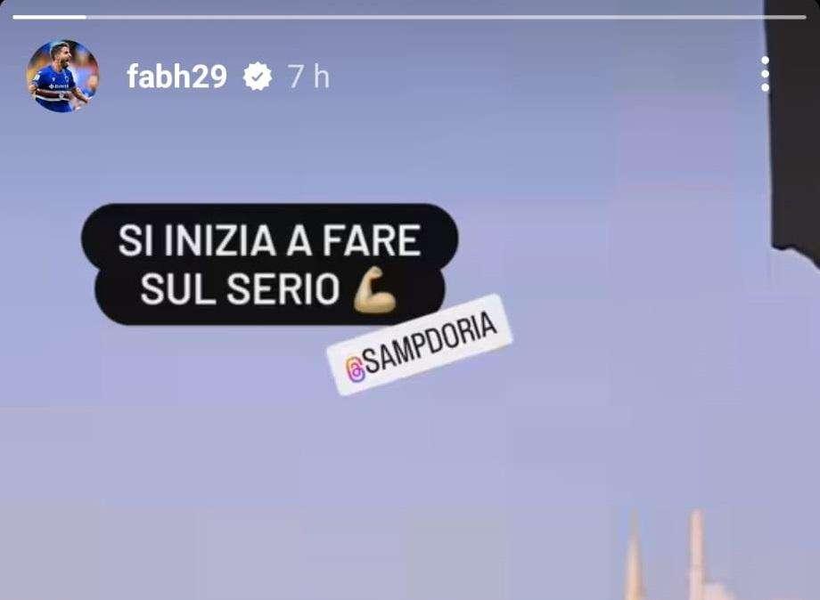 Sampdoria, Borini carico sui social da Abu Dhabi: "Si inizia a fare sul serio"
