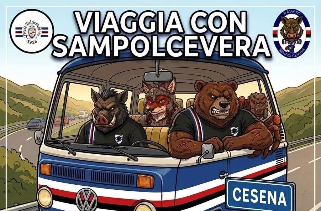 Cesena - Sampdoria, la Sampolcevera organizza trasferta in pullman