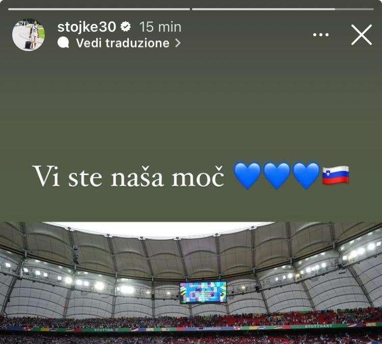 Sampdoria social, Stojanovic ringrazia i tifosi sloveni dopo il match con la Danimarca