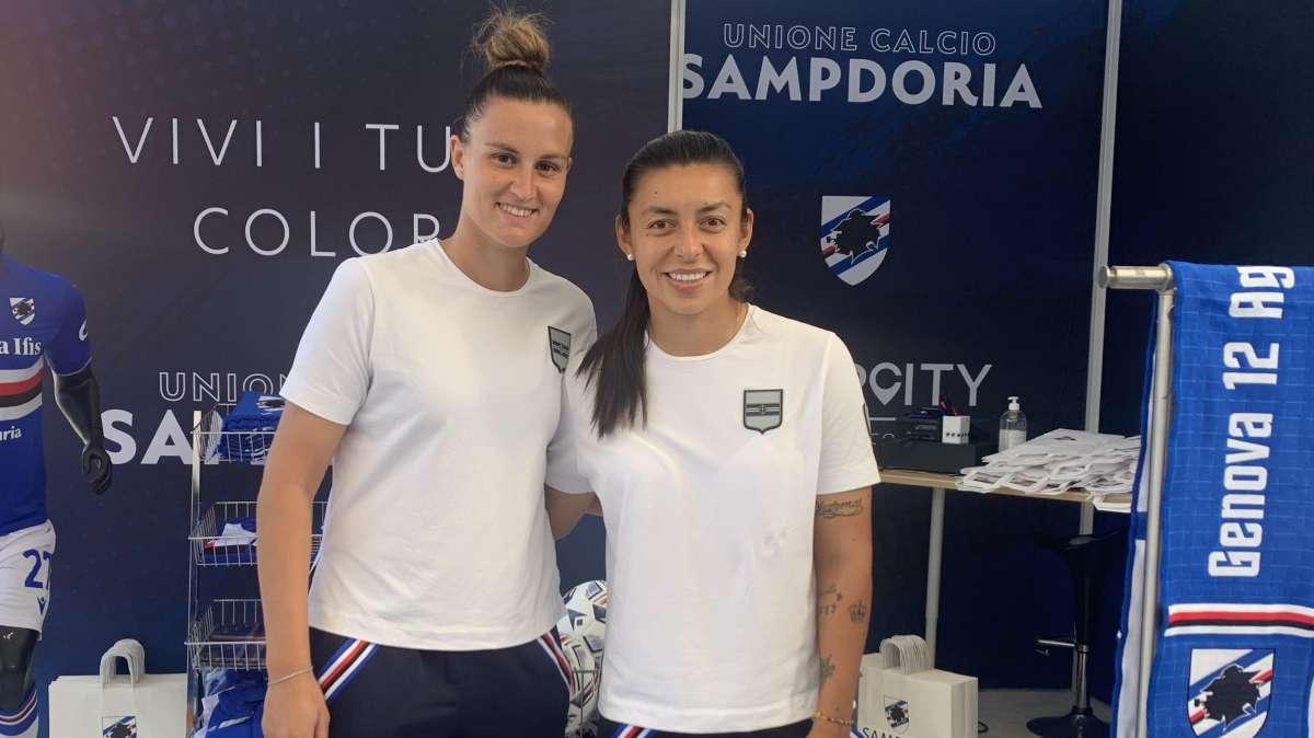 Sampdoria Women, Spinelli e Rincon all'inaugurazione del Salone Nautico