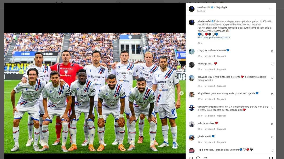 Sampdoria, Ferrari: "Stagione complicata ma alla fine abbiamo raggiunto obiettivo"