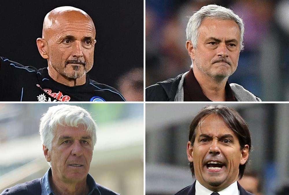 Serie A: un turno stop a Spalletti, Mourinho, Gasperini, Inzaghi