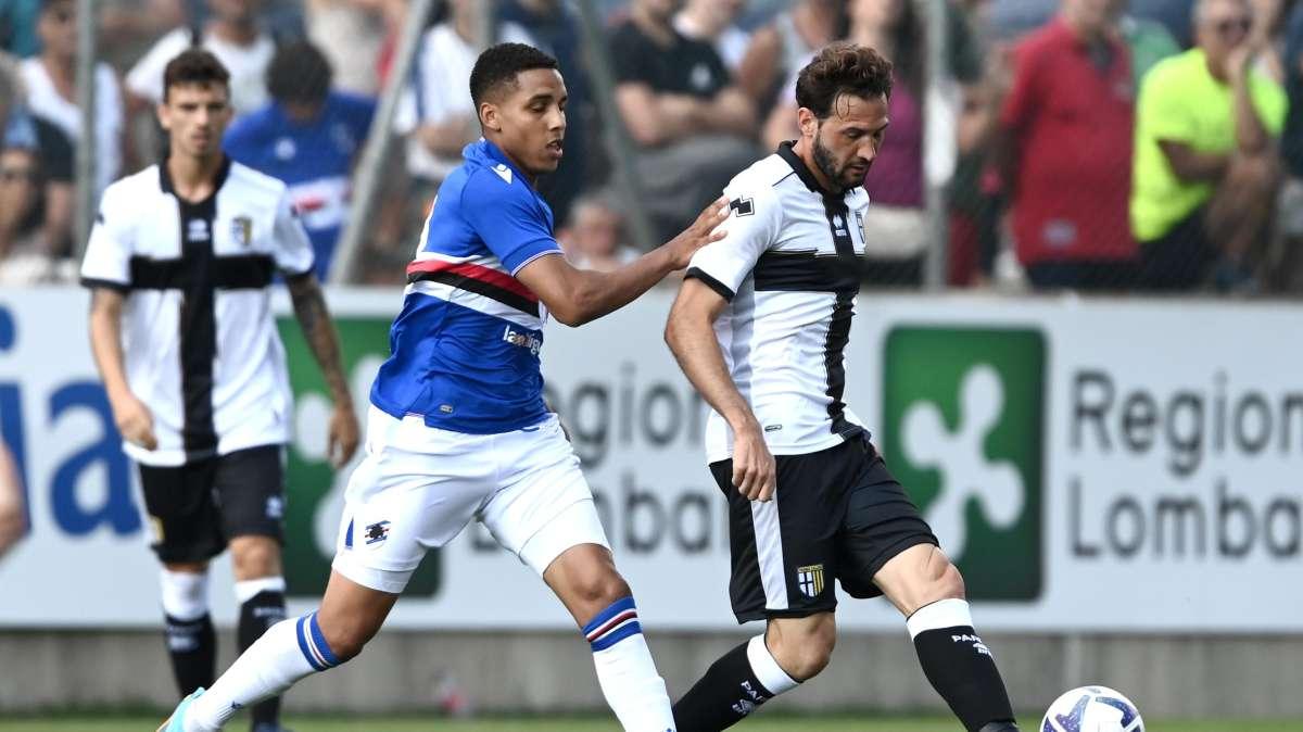 Sampdoria - Parma 0-1 al 45'. In rete Juric dopo buone azioni di Candreva e Sabiri