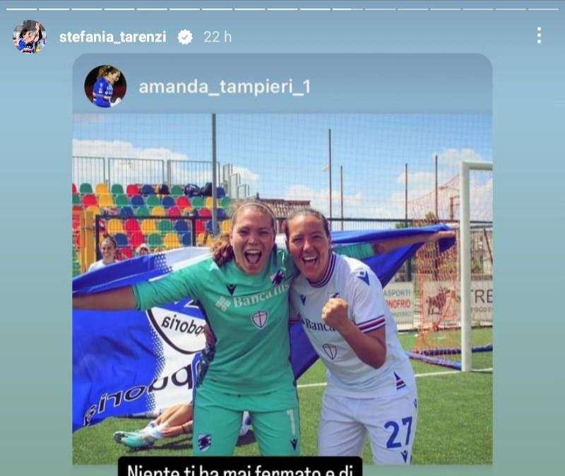 Sampdoria Women, i messaggi di incoraggiamento per Tarenzi