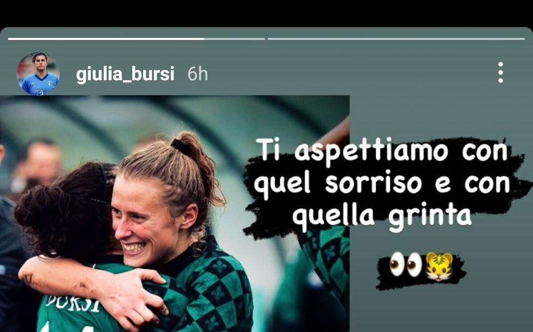 Re infortunata, Sampdoria Women, Bursi: "Ti aspettiamo con quel sorriso"