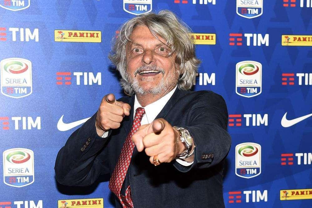 Ferrero in versione giornalista alla cena per il Sampdoria Club Parlamento