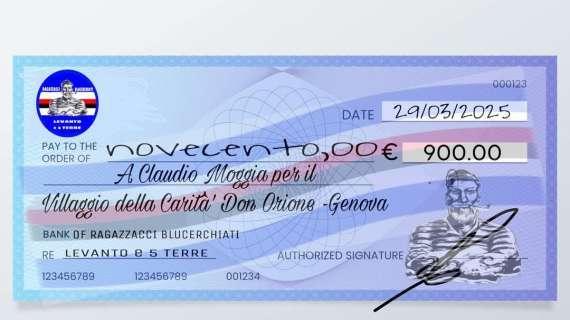 Don Orione Italia ringrazia il Sampdoria Club Ragazzacci Levanto e 5 Terre