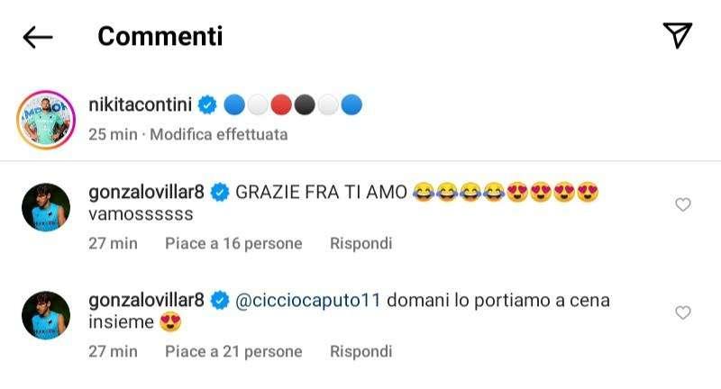 Social Sampdoria: Contini esulta, Villar e Caputo gli offrono la cena