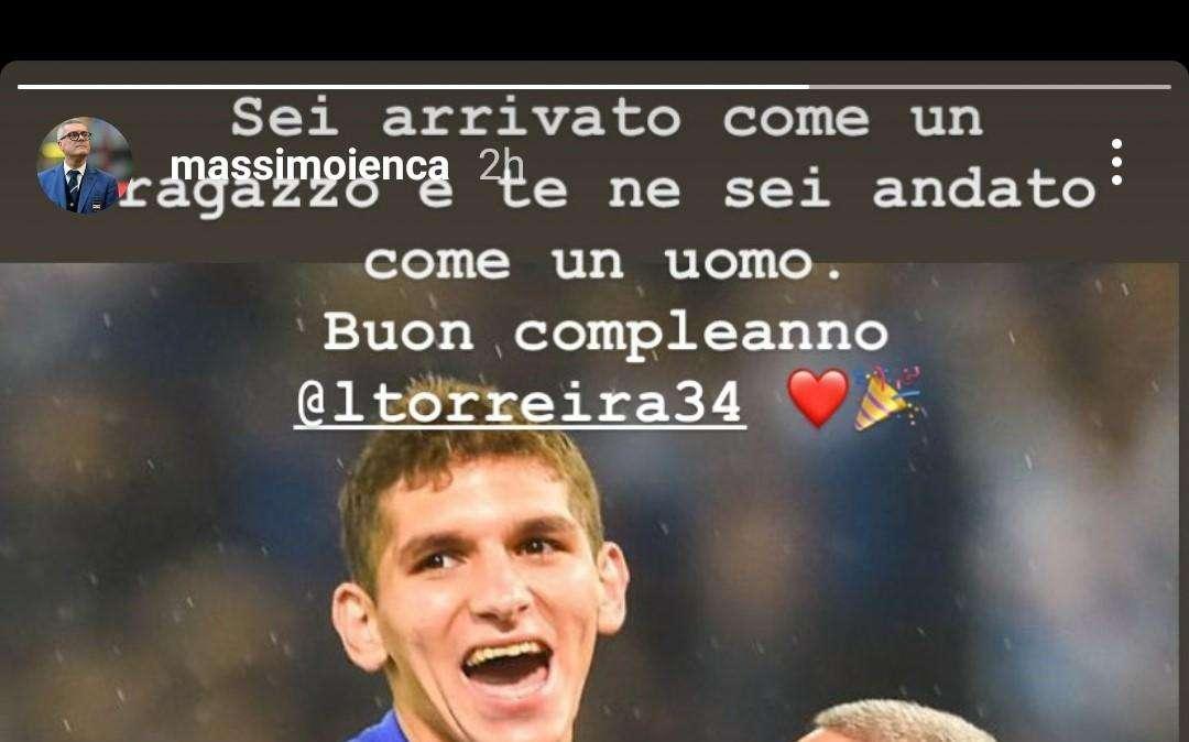 Ienca per il compleanno di Torreira: "Sei arrivato come un ragazzo..."