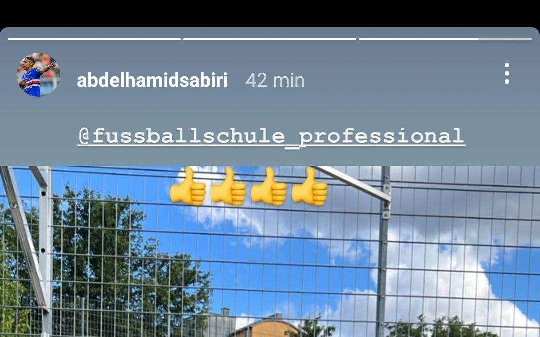 Sampdoria, Sabiri con i giovani della Fussballschule Professional