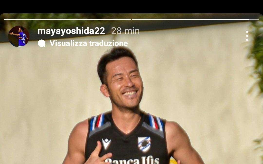 Yoshida sorridente a Bogliasco: "Primo giorno"