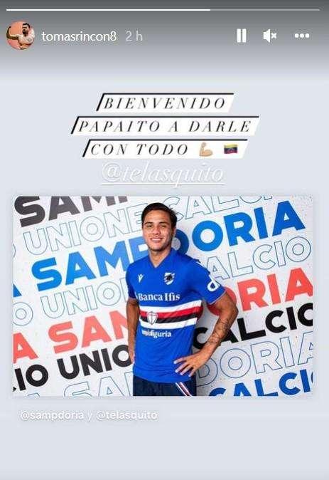 Social Sampdoria, Rincon accoglie il connazionale Segovia