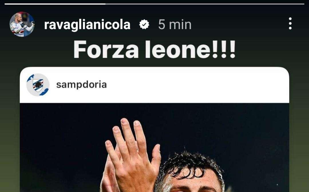 Social Sampdoria, il sostegno di Ravaglia al compagno Ferrari