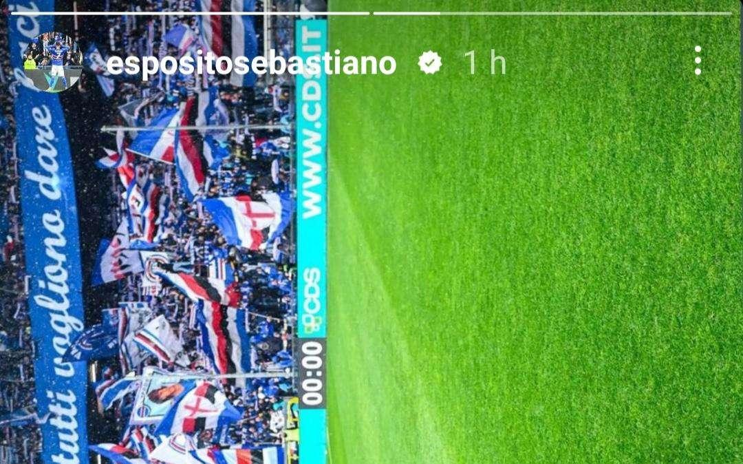 Sampdoria social, Sebastiano Esposito e la sua passione per la Sud