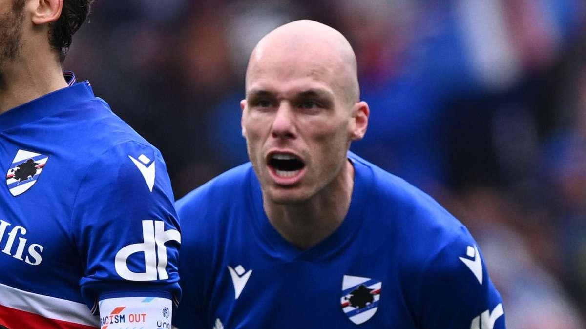 Sampdoria, i social della Serie A celebrano il salvataggio di Nuytinck sulla linea