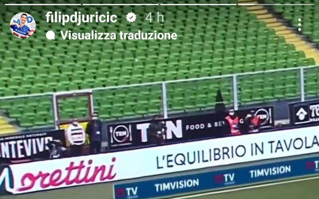 Sampdoria, Djuricic carico. Ricorda sui social ultimo gol contro Spezia