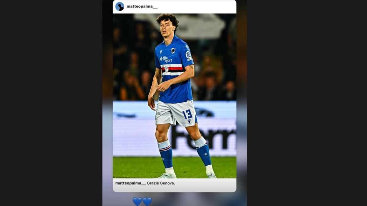 Sampdoria, il saluto social di Palma: "Onorato di aver vestito una maglia così gloriosa"