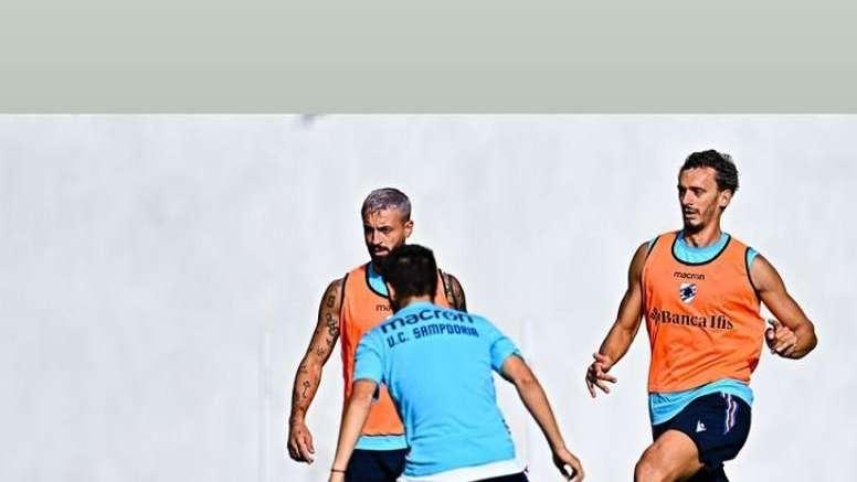 Social Sampdoria, Gabbiadini riassaggia il campo con i compagni