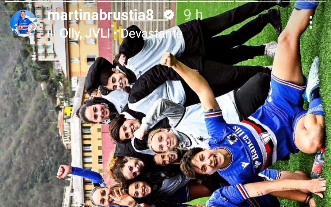 Sampdoria Women, Brustia festeggia la salvezza sulle note di Olly