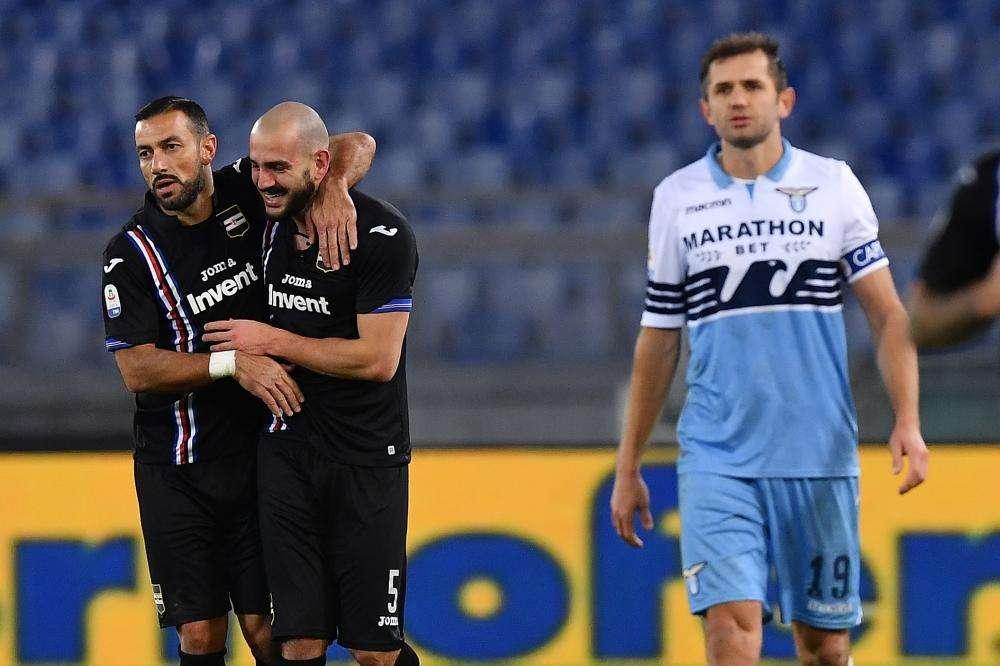 L'acrobazia di Saponara nell'ultima sfida dell'Olimpico