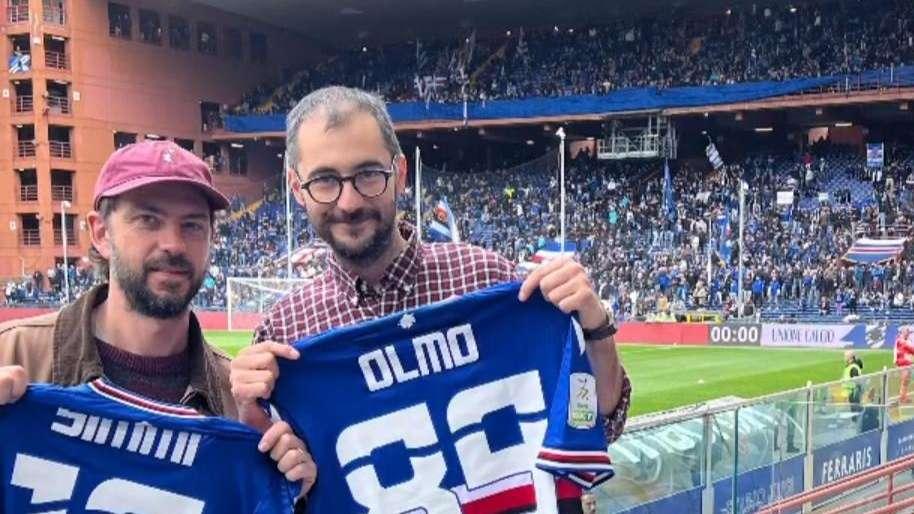 Sampdoria - Como, Simone e Olmo degli Ex Otago in tribuna 