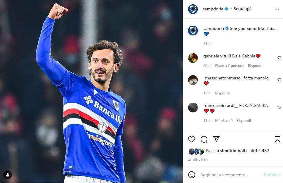 Sampdoria vicina a Gabbiadini: "Ci vediamo presto così"