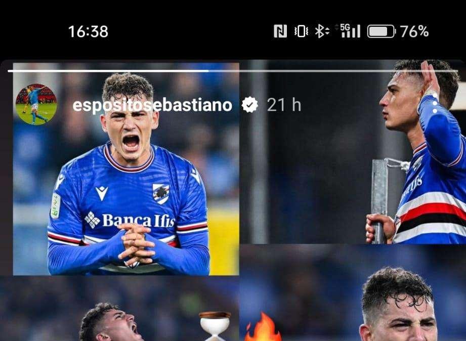 Social Sampdoria, Esposito impaziente di tornare in campo