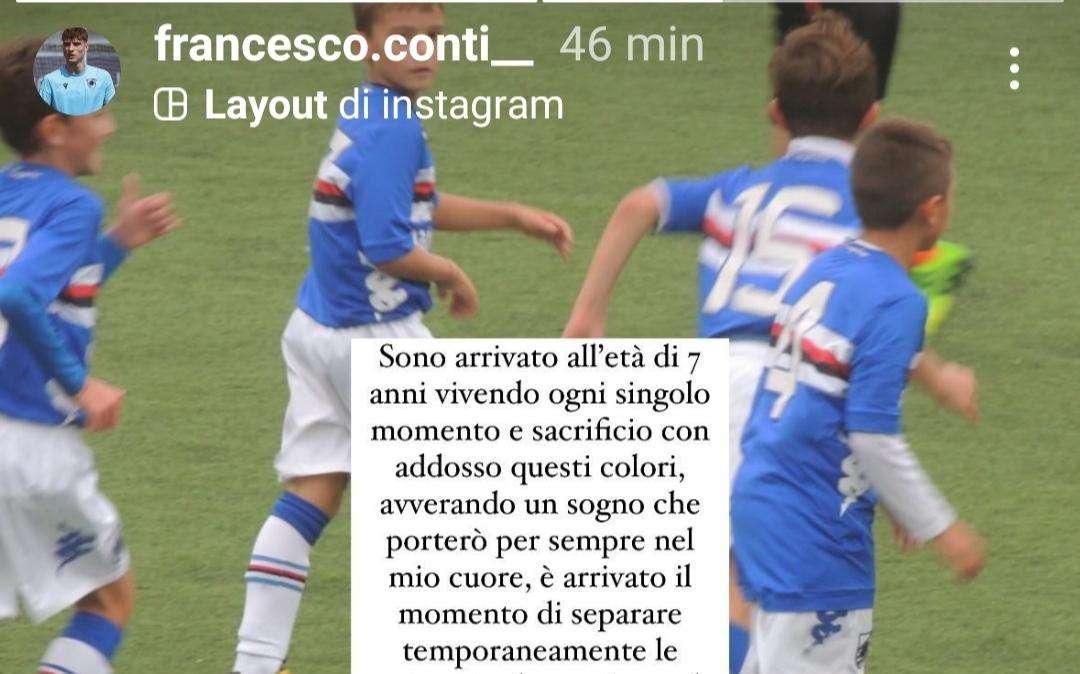 Sampdoria, F. Conti al Sestri Levante: "Grazie, a presto"