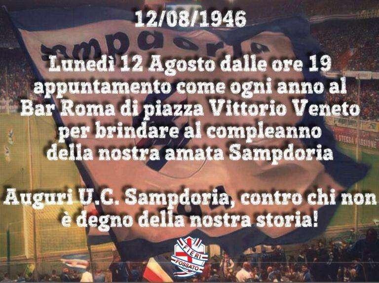 Fieri Fossato: "Auguri U.C. Sampdoria, contro chi non è degno della nostra storia"