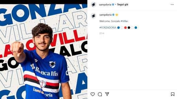 Sampdoria, Villar: "Avevo tanta voglia di venire. Il fatto che c'è Giampaolo mi fa impazzire"