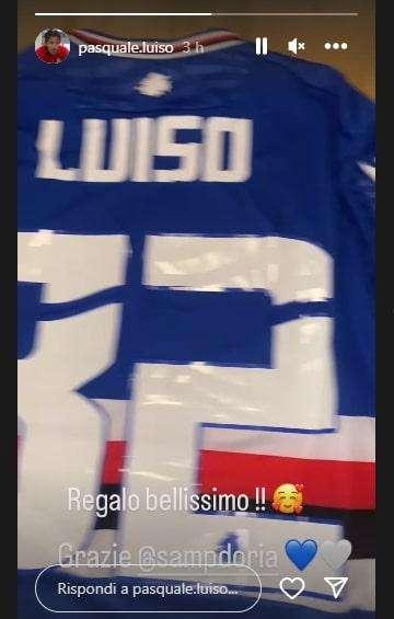Ex Sampdoria, amarcord Luiso con il dono della maglia blucerchiata