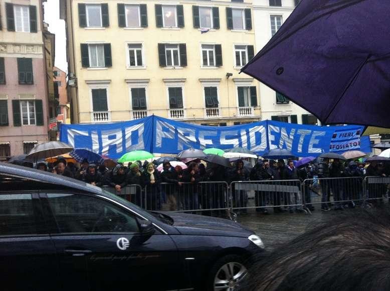 I tifosi blucerchiati per il Presidente Riccardo Garrone