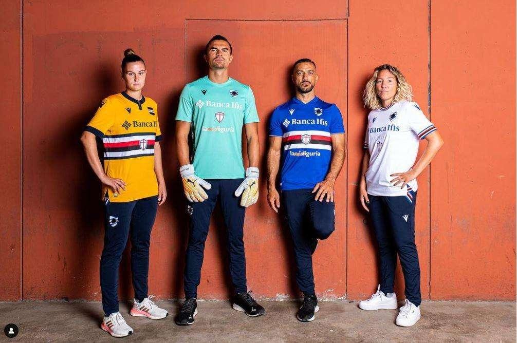 Sampdoria, presentate le nuove maglie per la stagione 2022/23
