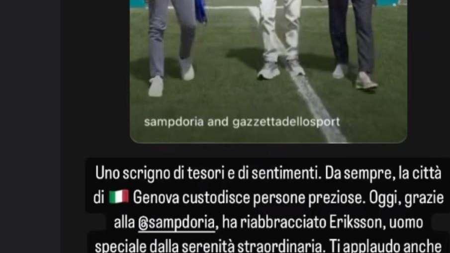 Infantino: "Genova custodisce persone preziose. Grazie alla Sampdoria ha riabbracciato Eriksson"