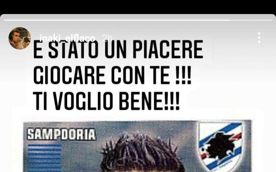 Ex Sampdoria Juan Antonio a Da Costa: "Un piacere giocare con te"