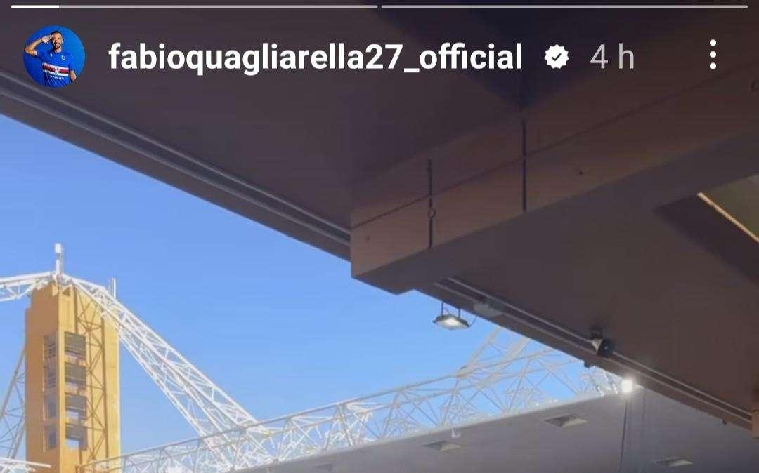 Sampdoria - Catanzaro, Quagliarella in tribuna al Ferraris