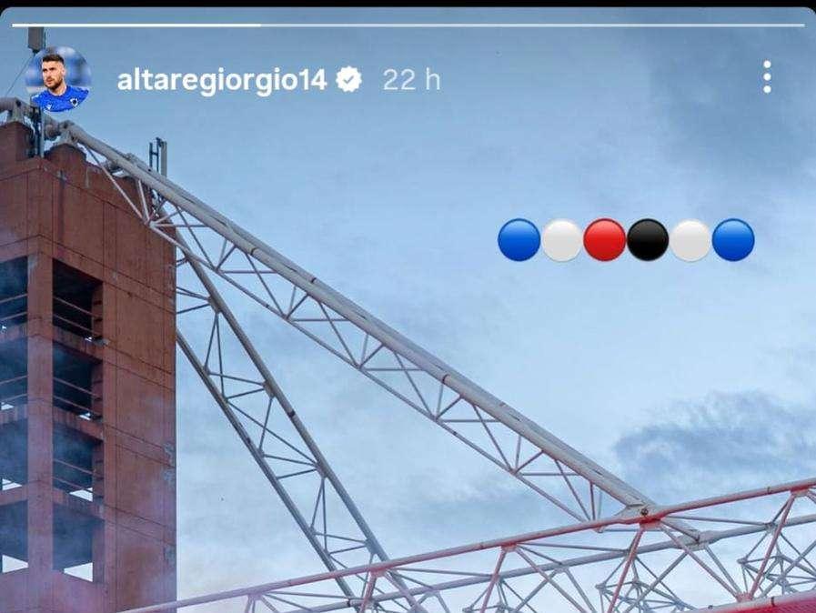 Sampdoria, il sostegno a distanza di Altare per la gara di stasera