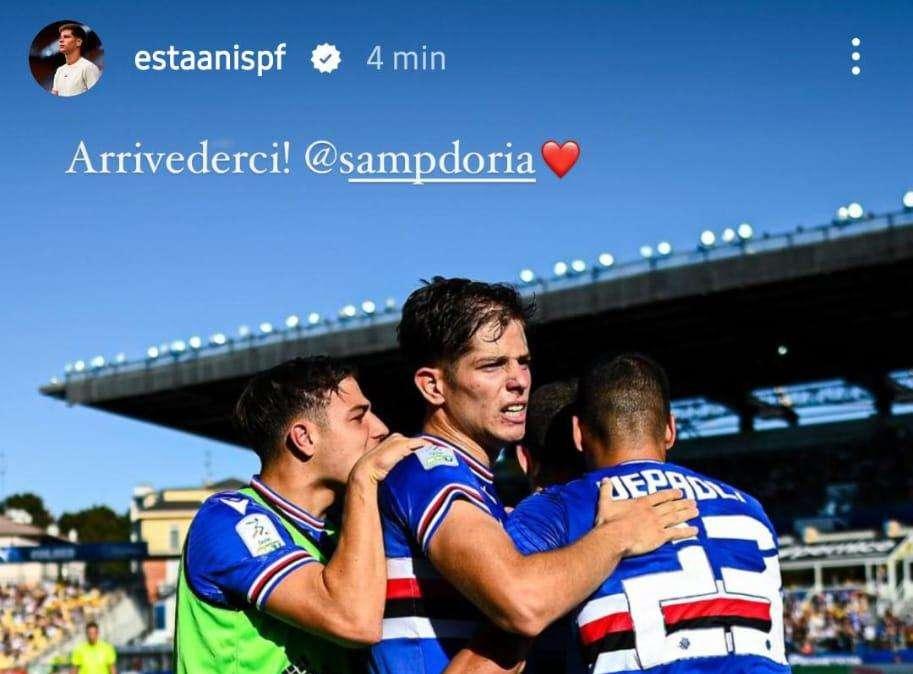Sampdoria, il saluto social di Pedrola dopo il passaggio al Bologna