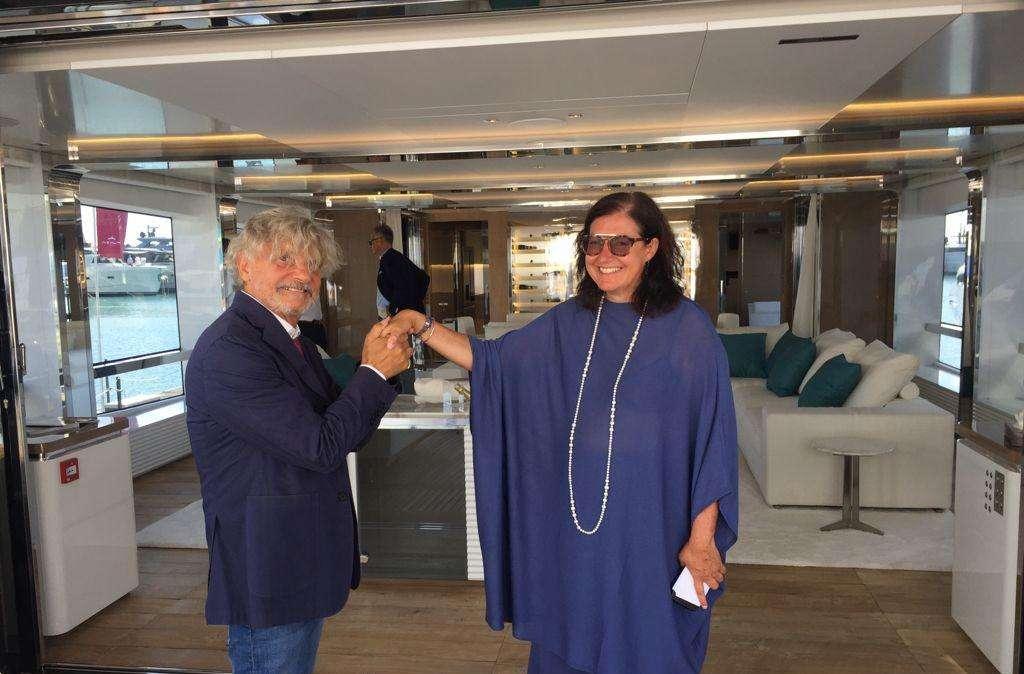 Ferrero al Salone Nautico: visita stand Sampdoria e incontri