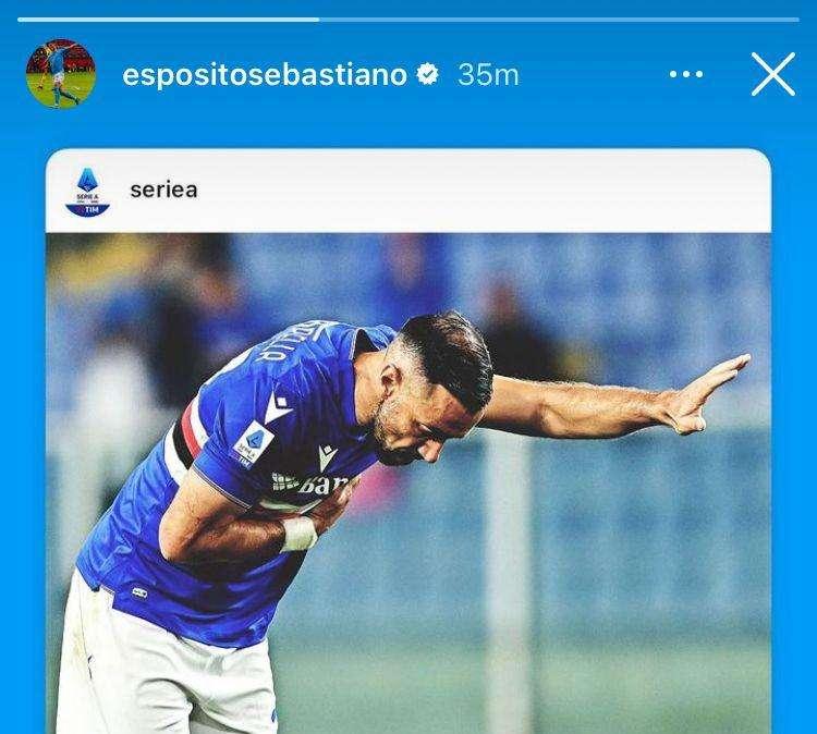 Social Sampdoria, Esposito celebra Quagliarella: "Esempio"