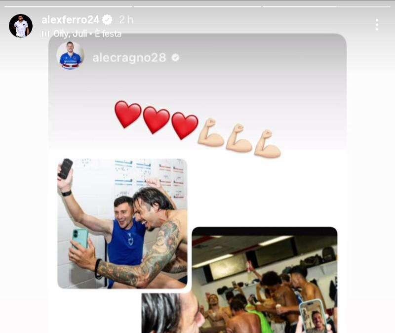 Sampdoria social, la videochiamata di Ferrari, Venuti e Cragno nel post partita