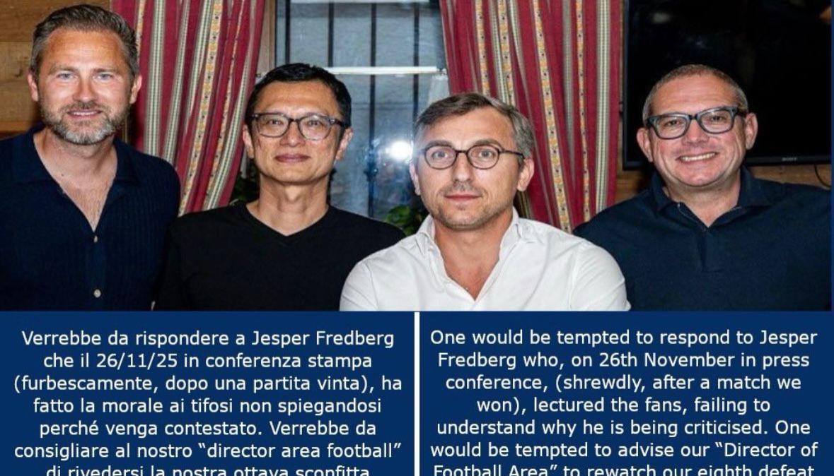Comunicato Federclubs: "L'unica cura per la Sampdoria è liberarsi di tutti voi"