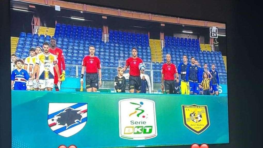 Sampdoria, cuore a metà per S. Esposito nella partita con la Juve Stabia 