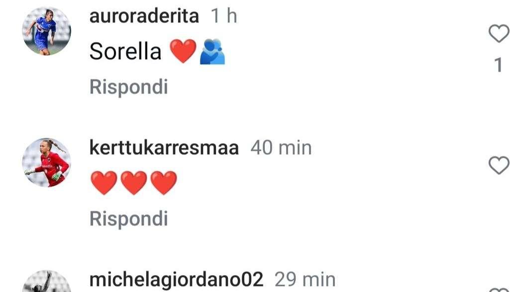 Sampdoria Women, i saluti ad Oliviero delle ex compagne 