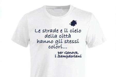 1' di raccoglimento e ingresso Samp con magliette per Genova