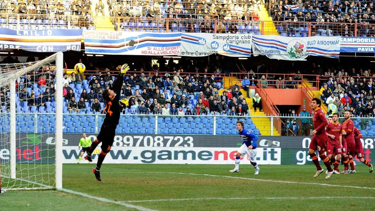 Photogallery Sampdoria - Roma: la perla di Sansone su punizione